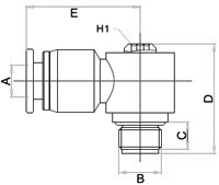 PMPH-G, All metal Pneumatic Fittings with BSPP thread, Air Fittings, one touch tube fittings, Pneumatic Fitting, Nickel Plated Brass Push in Fittings